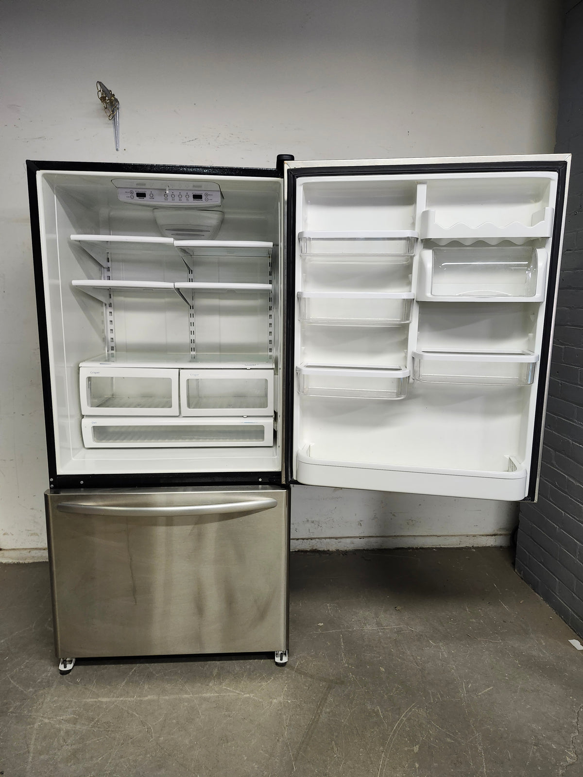 33"W Stainless Steel Kitchen Aid Fridge