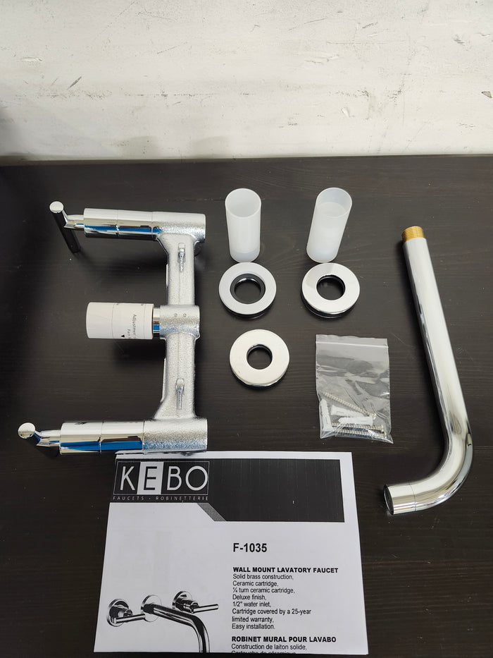 Kebo Wall Mount Lavatory Faucet (F- 1035)