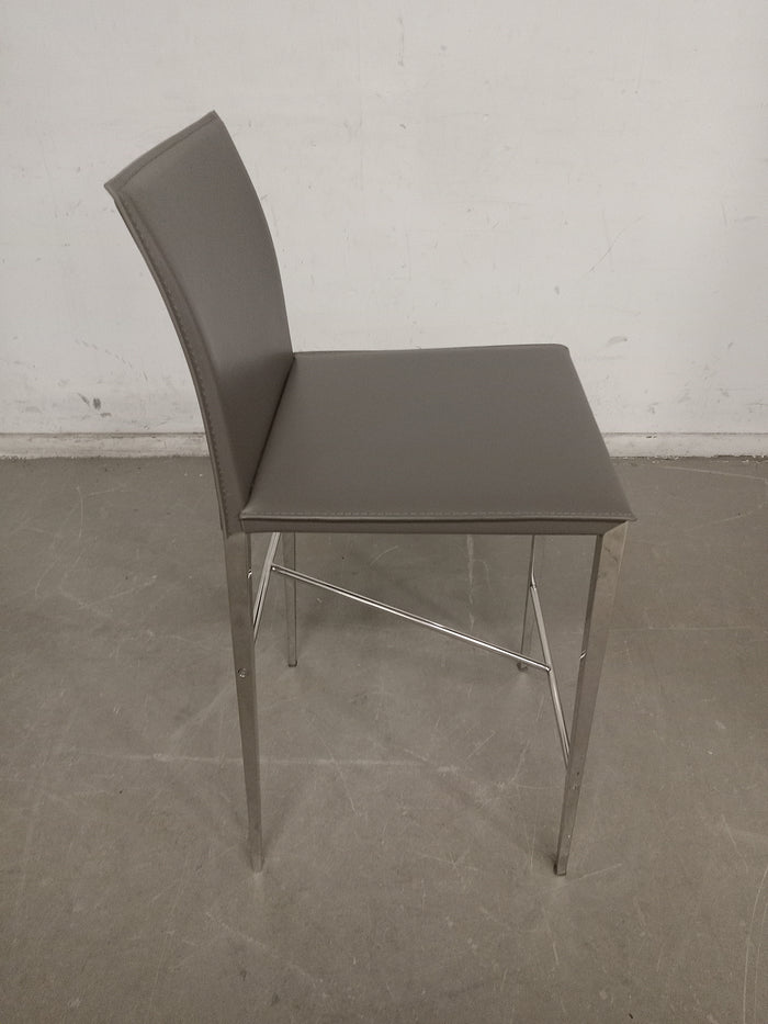 Structube Vienna Recycled Leather Counter Stool