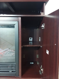 Dark Mahogany Veneer Fireplace