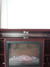 Dark Mahogany Veneer Fireplace