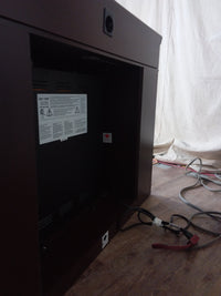 Dark Mahogany Veneer Fireplace