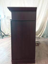 Dark Mahogany Veneer Fireplace
