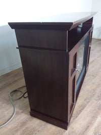 Dark Mahogany Veneer Fireplace