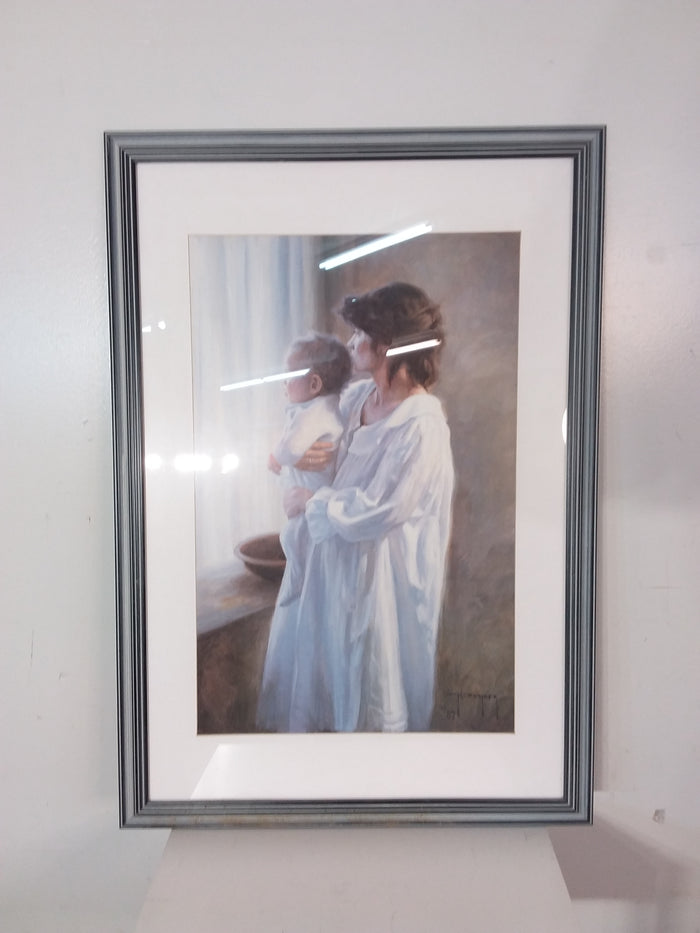 Woman & Child Framed Print