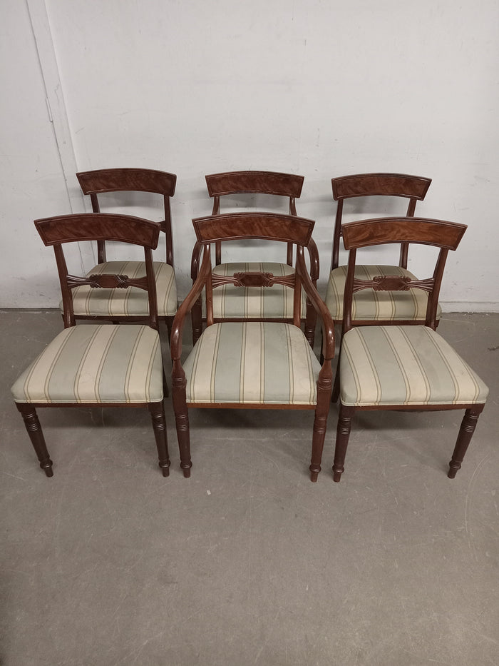 Set of 6 Antique Regency Dining Chairs