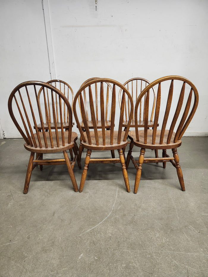 A Set of Oak Windsor Dining Chairs