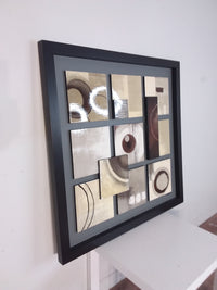 Glazed Abstract Relief Framed Art