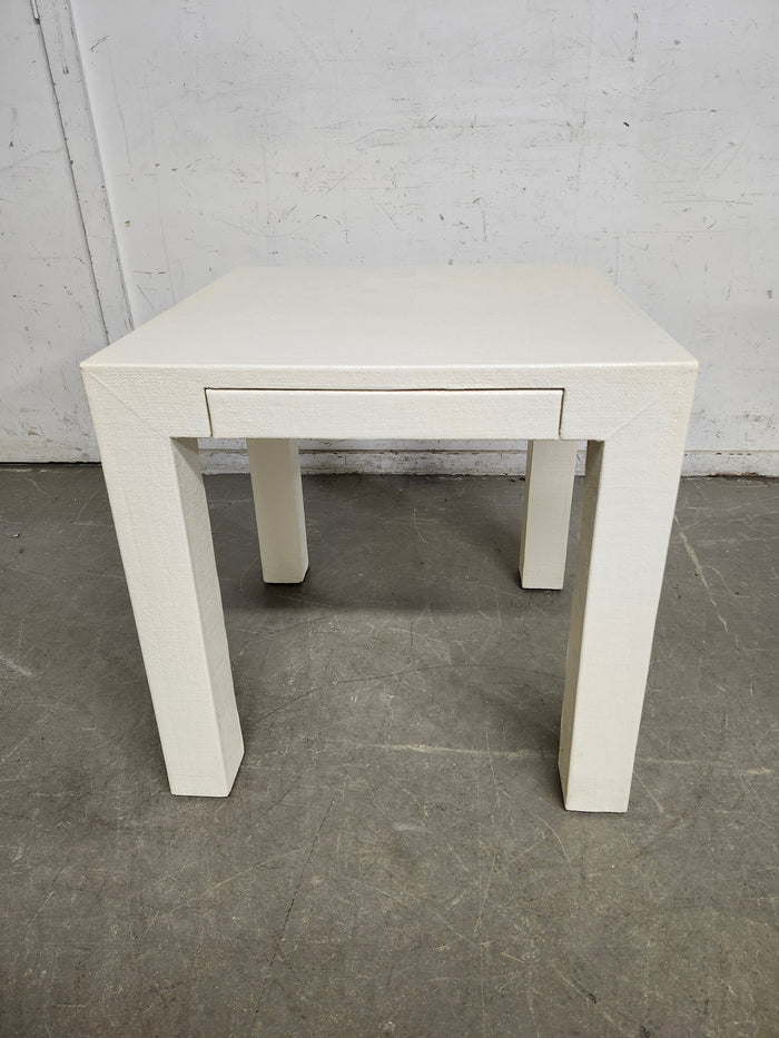 White Laminate Side Table