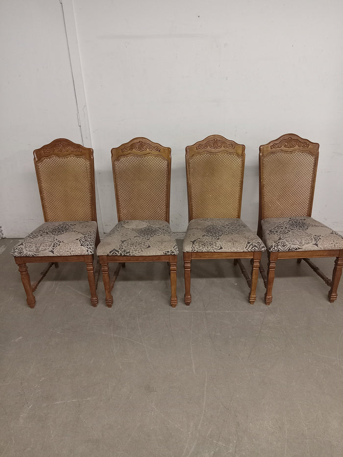 Set of 4 Warm Chestnut Dining Chairs