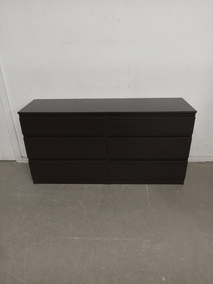 IKEA MALM Black 6-drawer Dresser
