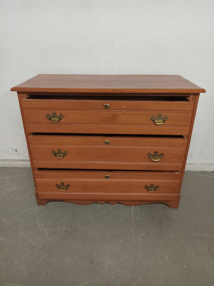 39"W Antique Orange 3 Drawer Dresser