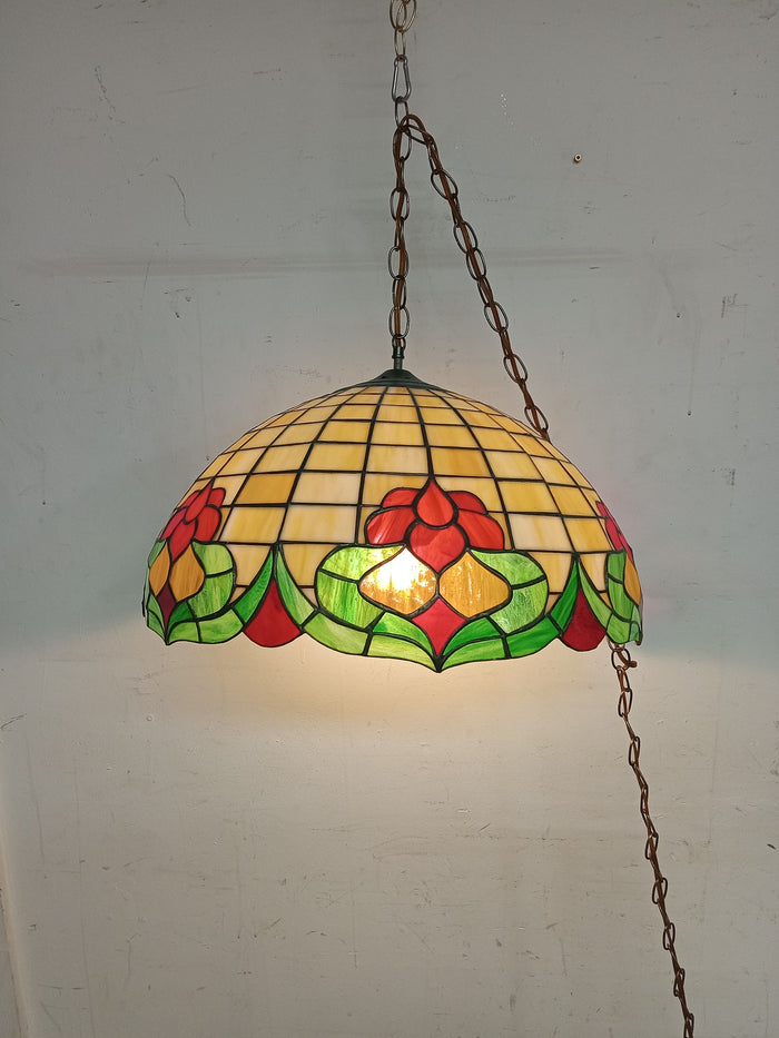 20"Dia Tiffany Glass Hanging Lamp