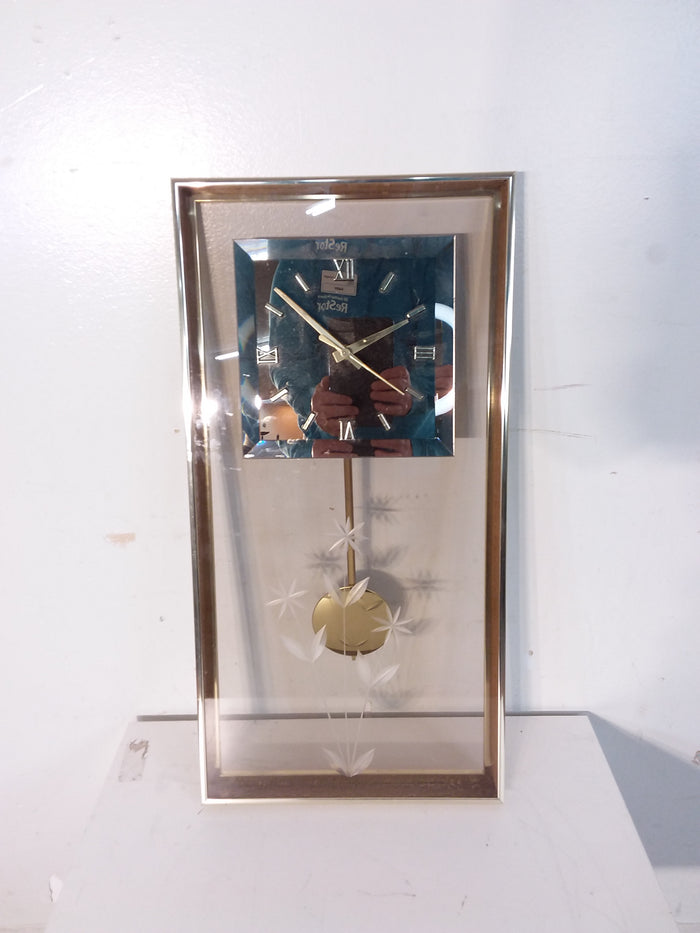 Glass & Gold Finish Wall Clock