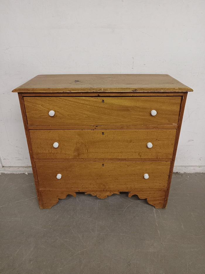 39"W Antique 3 Drawer Pine Dresser