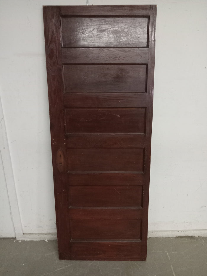 76.5" x 29.5" Six Panel Wooden Door