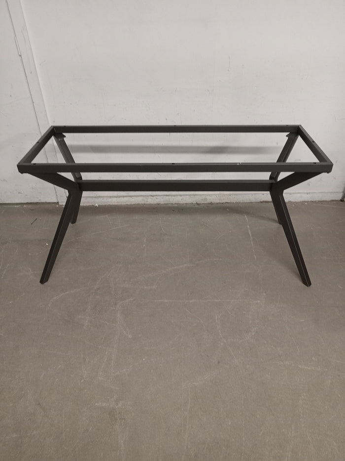 56"W Black Rectangular Table Frame