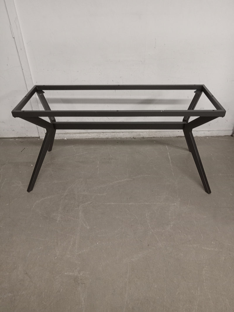 56"W Black Rectangular Table Frame