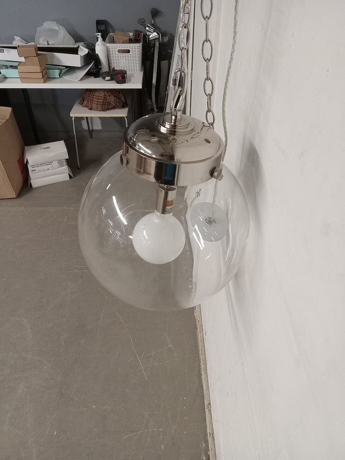 16"Dia Glass Globe Ceiling Light