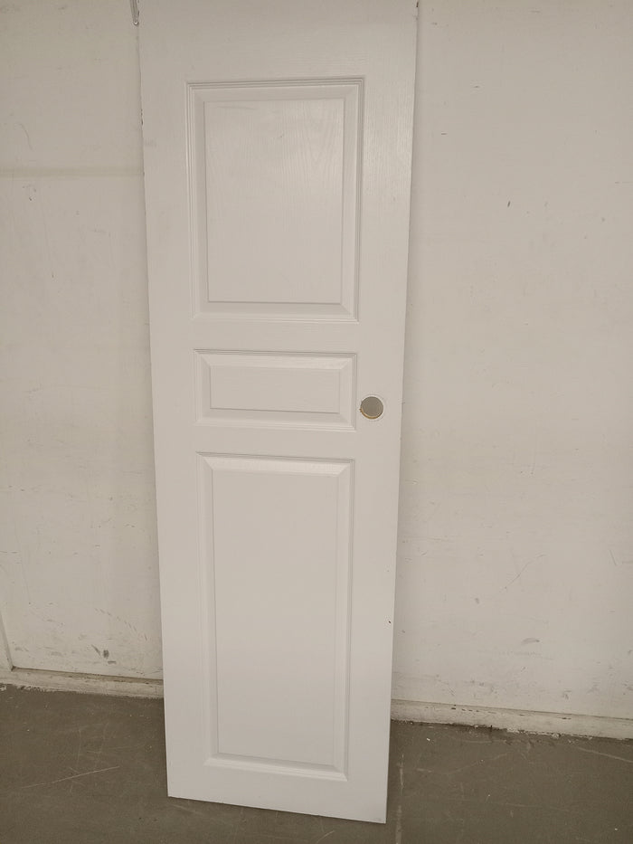 24" x 79.5" White Three Panel Interior Door