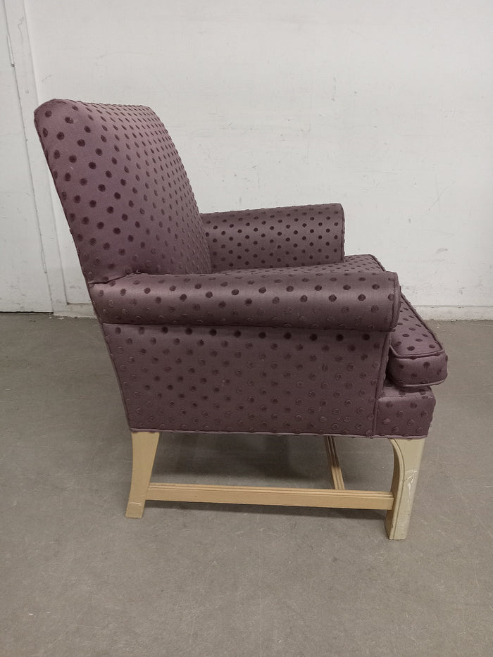 26"W Purple Upholstered Armchair