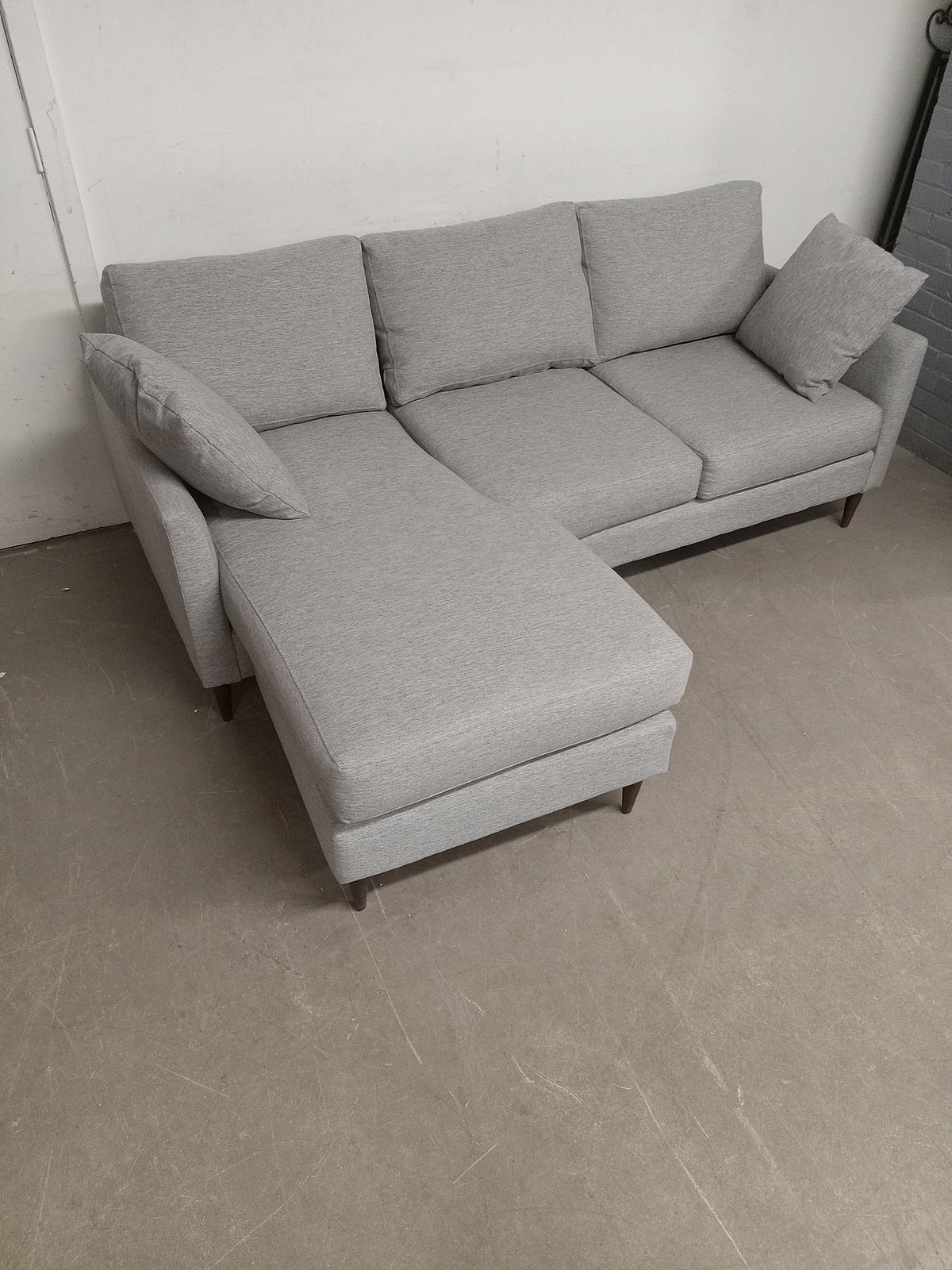 URBAN BARN Malcolm Sectional Sofa Chaise Simplex Shell 83" W
