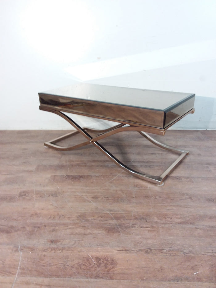 Chrome and Mirror Glass Coffee Table