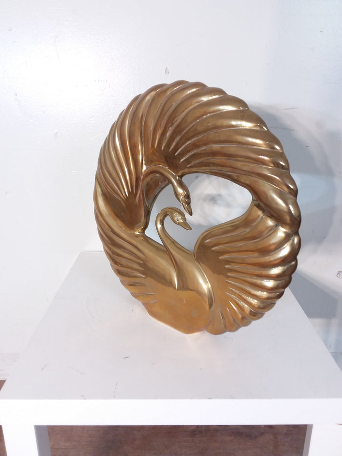 Ornamental Brass Swans