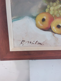 Fruits And Beverage Holder Framed Artwork