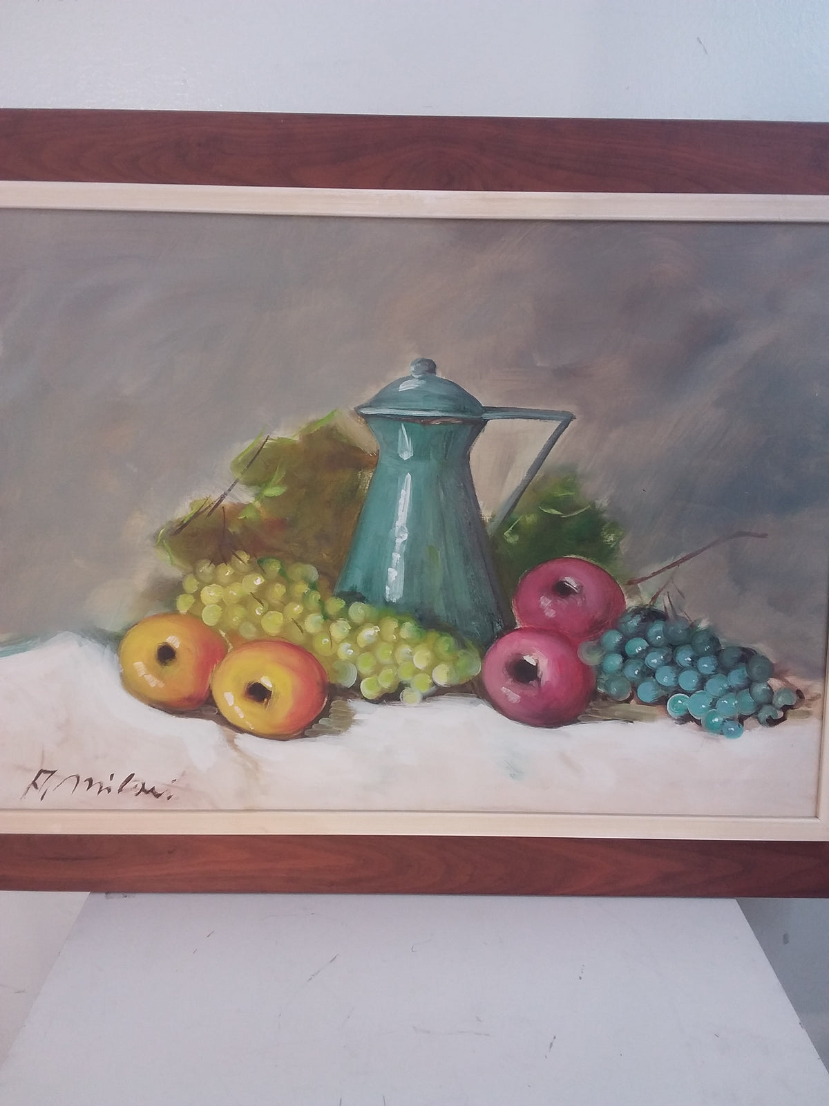 Fruits And Beverage Holder Framed Artwork