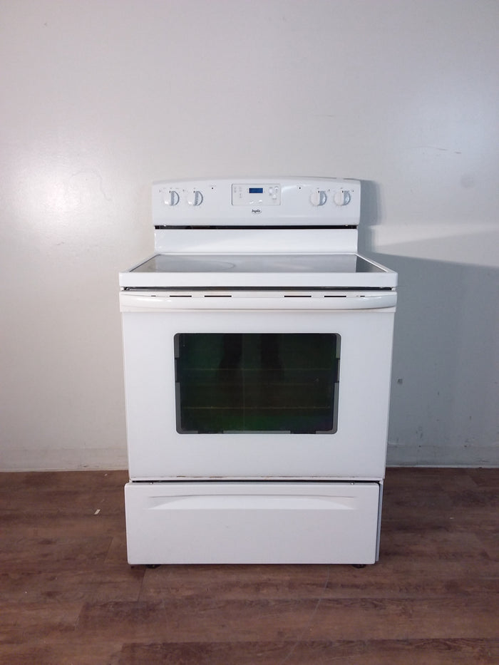 White Glass Top Stove