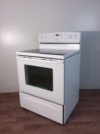 White Glass Top Stove