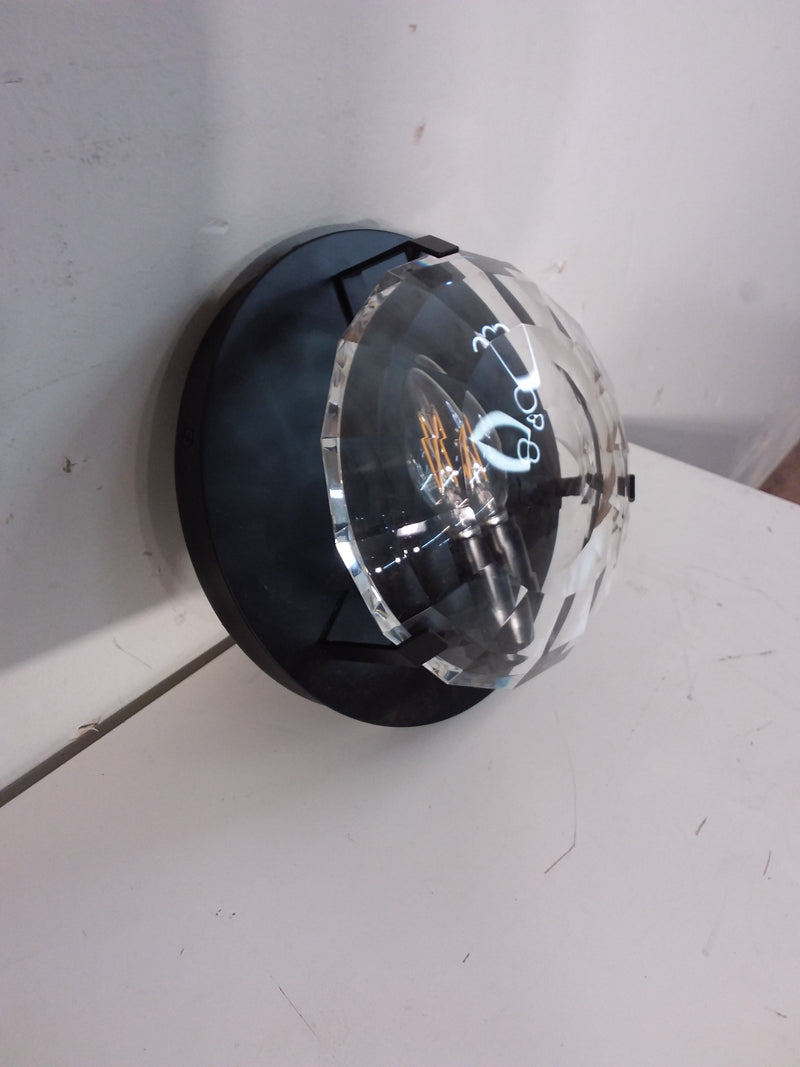 Black & Glass Wall Sconce