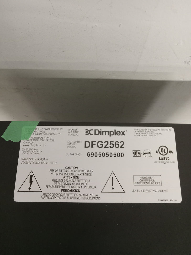 DIMPLEX DFG2562 Electric Fireplace