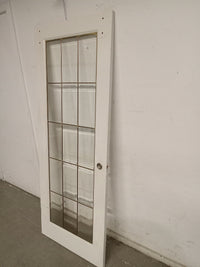 77.6" x 36"  White Beveled Glass Door