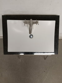 31.5" x 22" Black and White Bathroom Sink