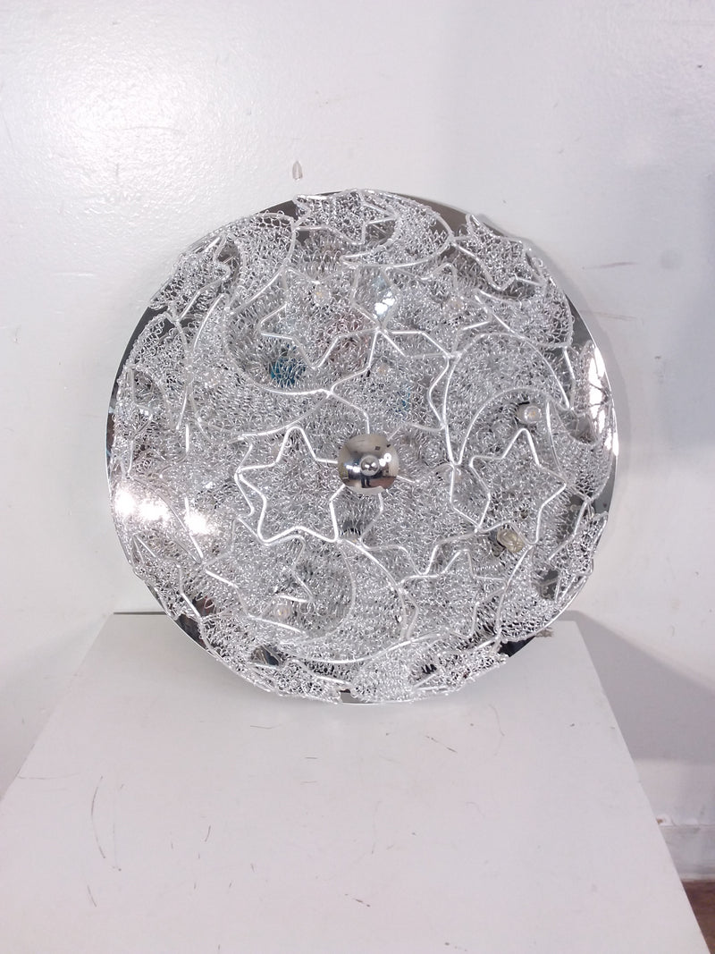 Chrome Finish Dome Flush Ceiling Light