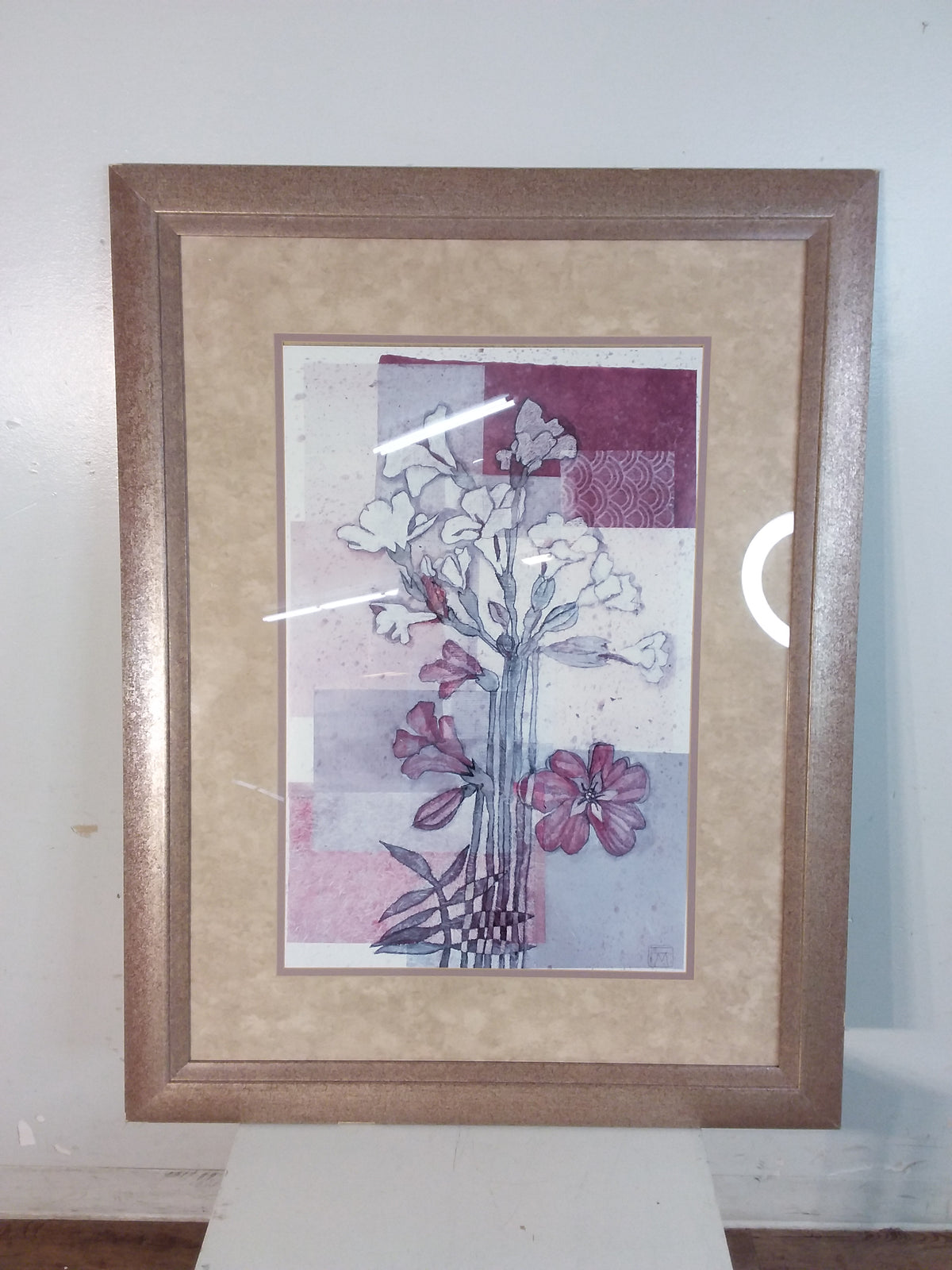 1. Abstract Flowers Framed Print