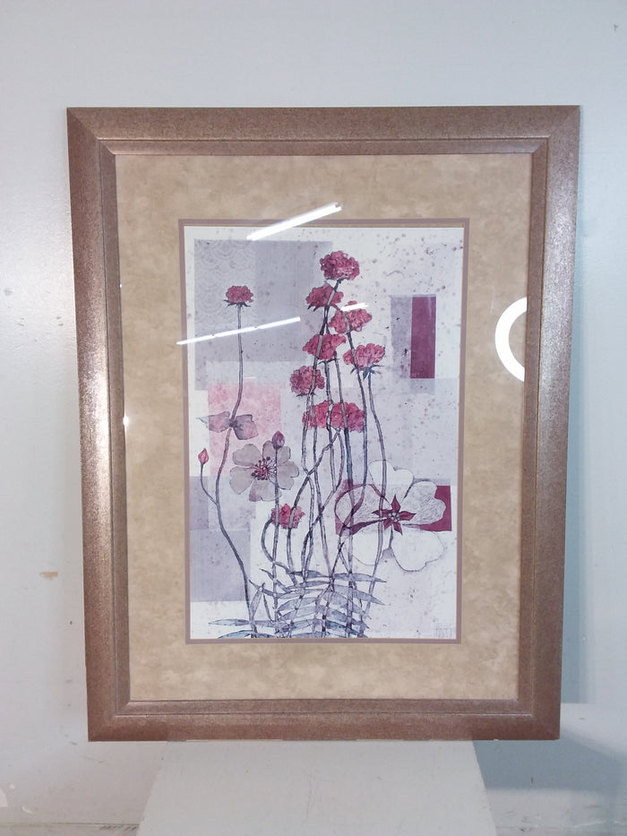 2. Abstract Flowers Framed Print