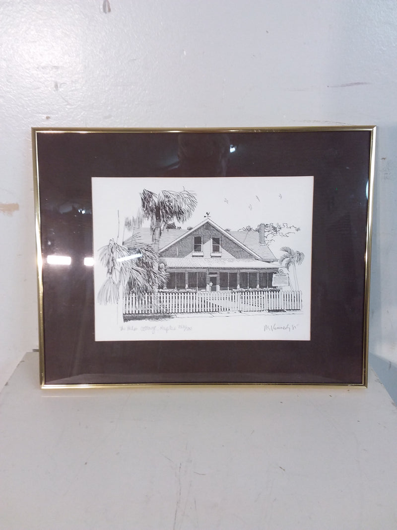 The Palm Cottage, Naples Framed Print