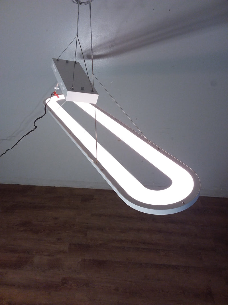 Racetrack LED Linear White Pendant