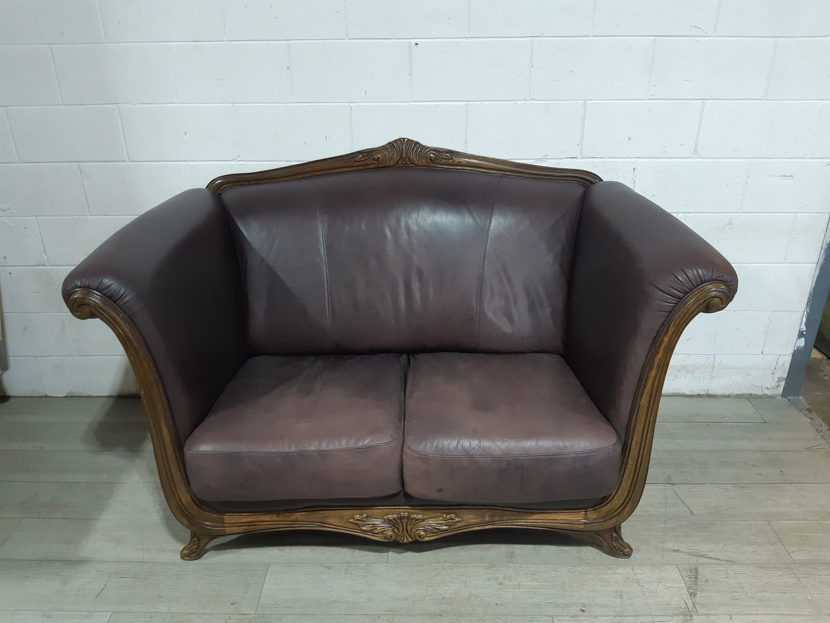 Faux Leather Loveseat