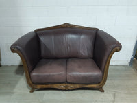 Faux Leather Loveseat