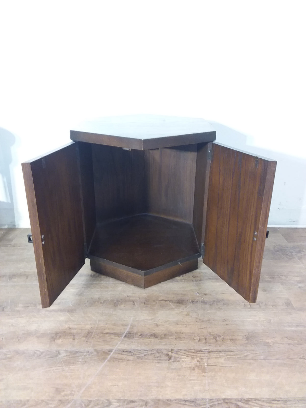 Six Sided Wood End Table