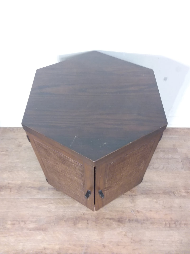 Six Sided Wood End Table