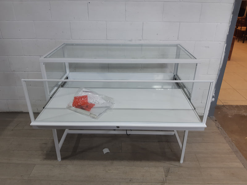 White Aluminium Display Cabinet