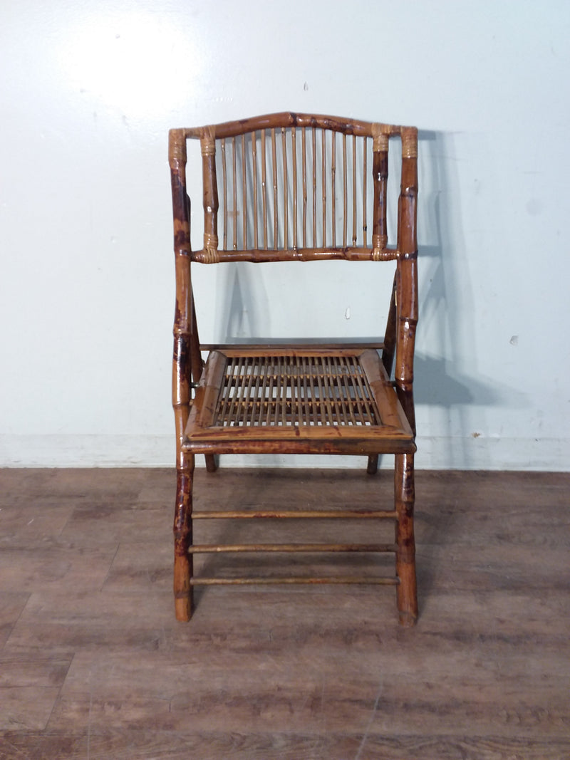 Vintage Folding Bamboo Chair