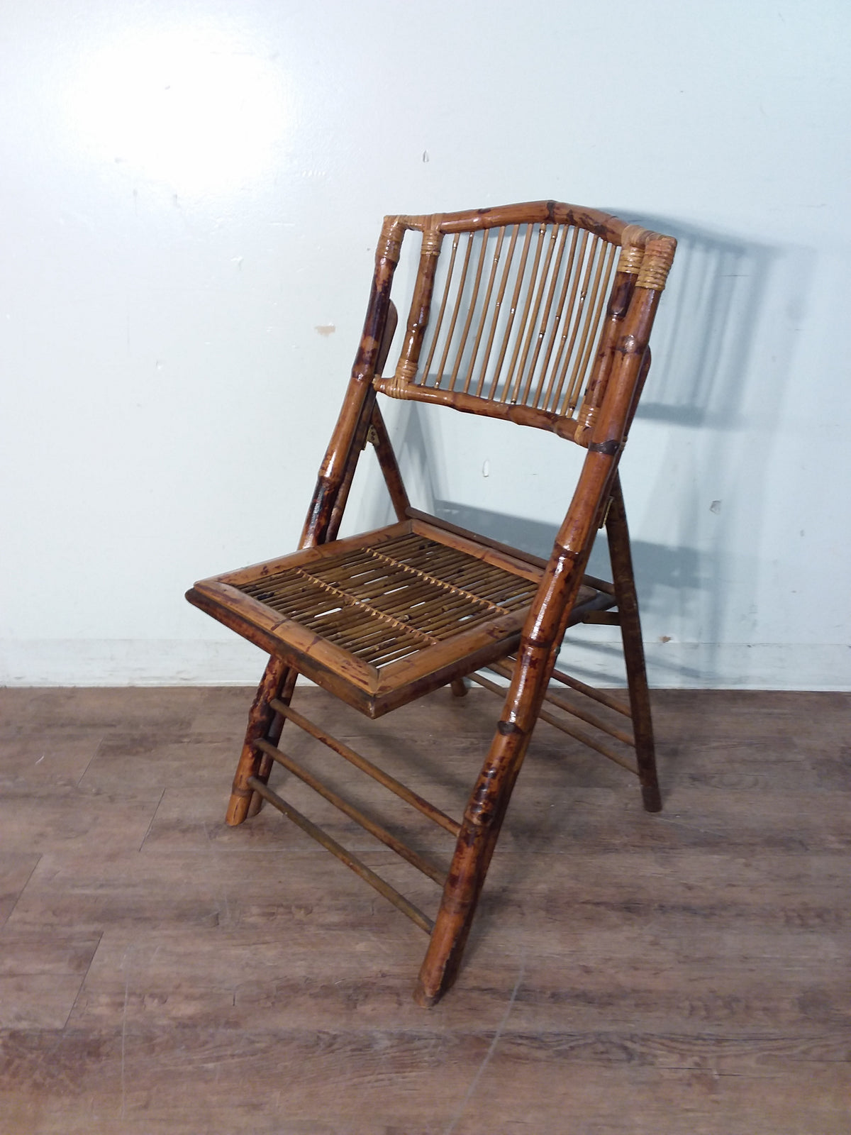 Vintage Folding Bamboo Chair