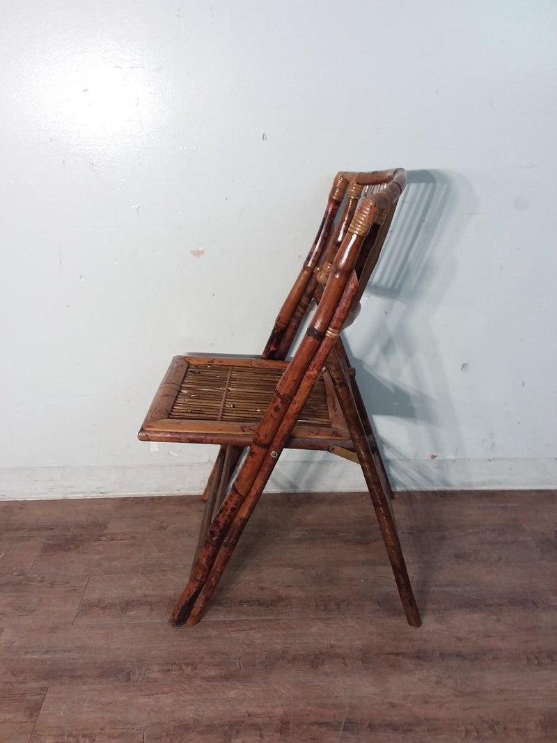 Vintage Folding Bamboo Chair