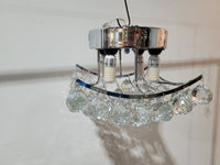 SQUARE CRYSTAL FLUSH MOUNT LIGHT LED